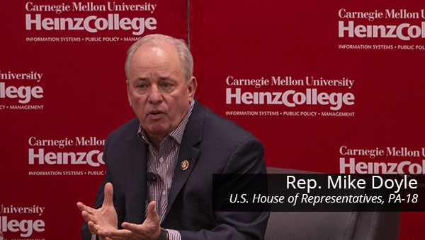 Representative Mike Doyle speaks at Heinz College